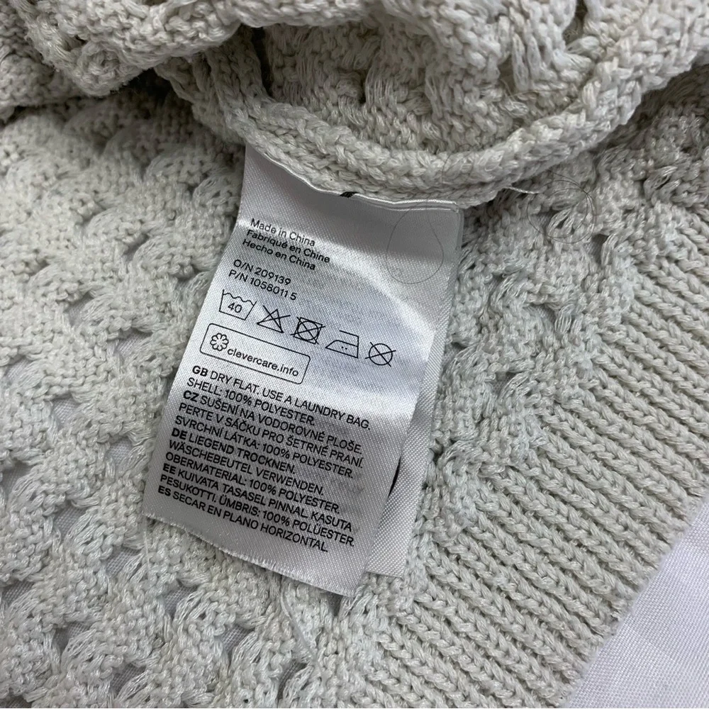 H&M Beige Button-Up Open Knit Cardigan Size US M - Picture 12 of 12